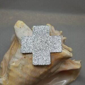 Pair of silver glitter cross or X pasties nipple covers NWT